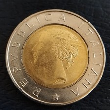 500 lire bicolore usato  Trieste