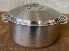 Panela de aço inoxidável vintage Tramontina 4 qt (Fundo Triplo) 240 inox Brasil com tampa, usado comprar usado  Enviando para Brazil