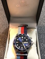 Orient relógio de mergulho mecânico automático masculino 200M moldura giratória funciona [Leia] comprar usado  Enviando para Brazil