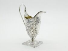 Jarro de creme George III prata esterlina padrão floral pedestal antigo 1792 Londres comprar usado  Enviando para Brazil