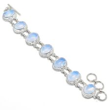 Pulseira de prata esterlina 925 feita à mão com pedra preciosa opala de fogo tamanho 7-8" comprar usado  Enviando para Brazil