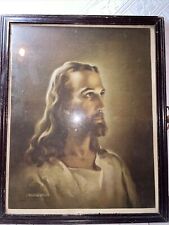 Vintage framed jesus for sale  HAYLING ISLAND
