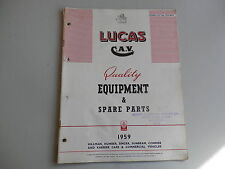 Lucas parts list for sale  GILLINGHAM