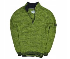 CAMEL ACTIVE Zielony bawełniany sweter męski zapinany na pół zamek L na sprzedaż  PL