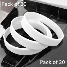 White silicone wristbands for sale  ROTHERHAM