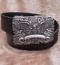 Black real leather for sale  WALSALL