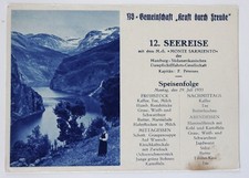 Speisekarte kdf dampfer gebraucht kaufen  Bad Doberan-Umland