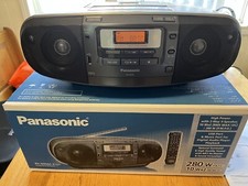 Panasonic Boombox MP3 CD AM/FM rádio fita cassete gravador CAIXA ABERTA comprar usado  Enviando para Brazil