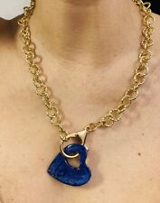 Collana cuore blu usato  Massa di Somma