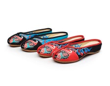 Mola De Mulheres Chinês Bordado sapatos Retro Fivela Quadrilha Plana Chinelos comprar usado  Enviando para Brazil