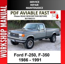 FORD F-250 F-350 1986 1987 1988 1989 1990 1991 MANUAL DE OFICINA DE REPARO DE SERVIÇO comprar usado  Enviando para Brazil