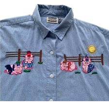 Vtg denim shirt for sale  Jackson Center