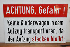 Altes schild aufzug gebraucht kaufen  Limbach-Oberfrohna