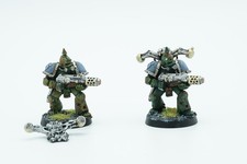 Używany, Warhammer 40k Chaos Death Guard Plague Marine Melta zestaw 2 metalowych miniatur na sprzedaż  PL