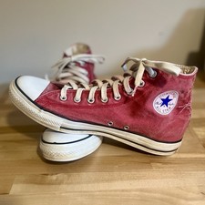Tênis de lona Converse All Star Chuck Taylor cano alto vermelho desbotado pelo sol masculino tamanho 11, usado comprar usado  Enviando para Brazil