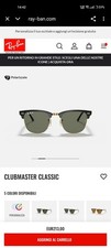 Ray ban clubmaster usato  Trieste