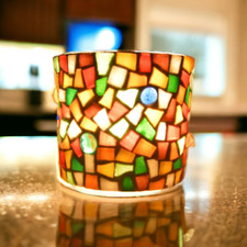 Kunterbuntes windlicht mosaik gebraucht kaufen  Lehnin