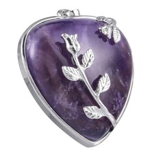 Pingente de pedra chakra flor rosa coração opala quartzo cristal ametista natural comprar usado  Enviando para Brazil