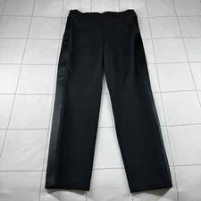 Spanx Pants Womens Medium Petite Black Perfect Pant Satin Tape Side Stripe Ankle comprar usado  Enviando para Brazil