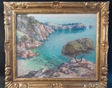 Impressionist seascape oil d'occasion  Expédié en Belgium
