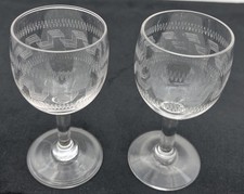 Pair vintage etched for sale  ANDOVER