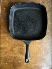 Frigideira quadrada vintage Griswold Wagner Ware pequena marca ferro fundido 9" comprar usado  Enviando para Brazil