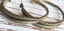 brass earrings feather for sale  Chouteau