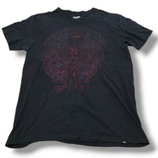 Usado, Camiseta Quiksilver tamanho médio gráfica passeio caveira e ossos leitura rápida lentamente desbotada comprar usado  Enviando para Brazil