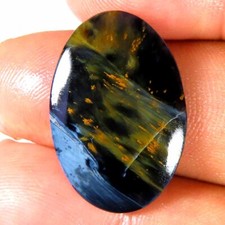 Cabine oval pietersita azul dourado africano natural 10,30 cts 16x24x3 mm pedras preciosas superiores, usado comprar usado  Enviando para Brazil