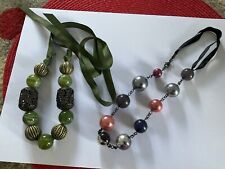 Beaded necklaces sage for sale  DEREHAM