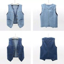 Classic denim waistcoat for sale  UK