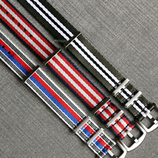 Cinto de segurança 1,4 mm de espessura NATO tecido de náilon pulseira de relógio listra, usado comprar usado  Enviando para Brazil
