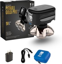 Barbeador Pitbull Gold PRO GX5 caveira (com estojo de viagem Pitbull), usado comprar usado  Enviando para Brazil
