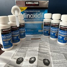 6 miesięcy - Kirkland Hair Minoxidil 5% męski - z pipetą . na sprzedaż  Wysyłka do Poland