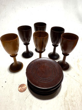 Wooden goblets wine for sale  Hot Springs National Park