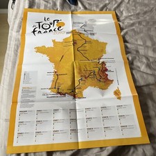 2010 LE TOUR DE FRANCE MAPA OFICIAL DE ROTAS A1 WALLCHART CORRIDA DE ESTRADA CICLISMO MUITO BOM ESTADO comprar usado  Enviando para Brazil