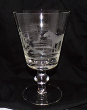 Vintage engraved glass for sale  DONCASTER