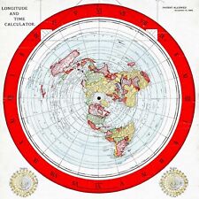 Usado, Mapa da Terra Plana 11x11 1892 - Novo Mapa Padrão de Alexander Gleason o Mundo Impressão comprar usado  Enviando para Brazil