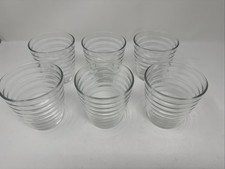(6) Copos de bar vintage Duralex França colmeia transparente com nervuras MCM Mod, usado comprar usado  Enviando para Brazil