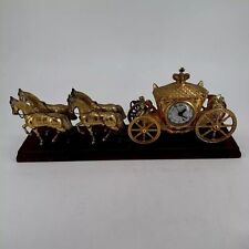 Usado, Antiguo reloj victoriano vintage carro de caballos latón dorado reloj raro probado funciona segunda mano  Embacar hacia Argentina