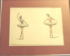 Estampa emoldurada de bailarinos da coroa D'Armario 15 X 14 comprar usado  Enviando para Brazil
