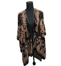 Usado, Cardigã Velvet Burnout Kimono Marrom Floral Boho Fada Caprichoso Lovestitch SO comprar usado  Enviando para Brazil