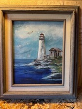 Lighthouse seascape framed for sale  Monrovia
