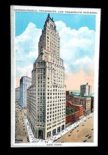 Postal de edificio telefónico y telegráfico internacional - Nueva York r91 segunda mano  Embacar hacia Mexico