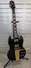 Guitarra Eléctrica Epiphone SG Maestro Vibrola - Negra/Dorada segunda mano  Embacar hacia Mexico
