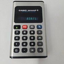 Calculadora eletrônica Casio Personal-8 8 dígitos 5 funções vintage funciona, usado comprar usado  Enviando para Brazil