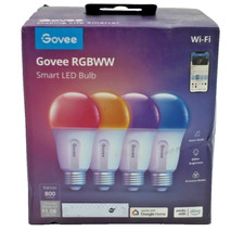 Usado, 4 pacotes de lâmpada LED inteligente 9 watts 800 lúmens formato A19 E26 base 2700-6500K RGBWW comprar usado  Enviando para Brazil