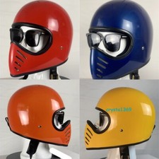 Casco de moto de motociclista cara completa multicolor retro pequeño casco nuevo segunda mano  Embacar hacia Mexico