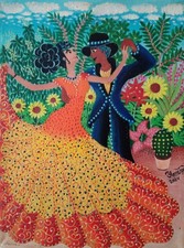 Używany, Obraz olejny na płótnie, Sztuka Art Naif, Kuba na sprzedaż  PL
