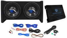 Gabinete de subwoofer automotivo Rockville RV8.2A 800 watts duplo 8" + amplificador mono + kit de amplificador, usado comprar usado  Enviando para Brazil